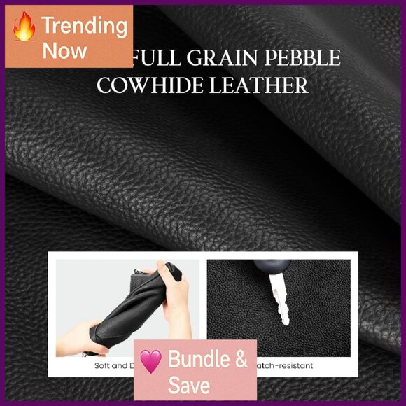 Genuine Leather Crossbody Wristlet Wallet RFID Clutch Purse - Picture 3 of 4